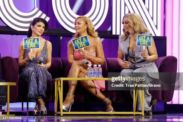 Housewife2Housewife: Day One Divas" Panel from Caesars Forum in Las Vegas, NV on Sunday, November 5, 2023 -- Pictured: Teresa Giudice, Gizelle...