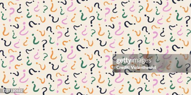 question mark seamless minimal pattern, doubt concept - fråga bildbanksfoton och bilder