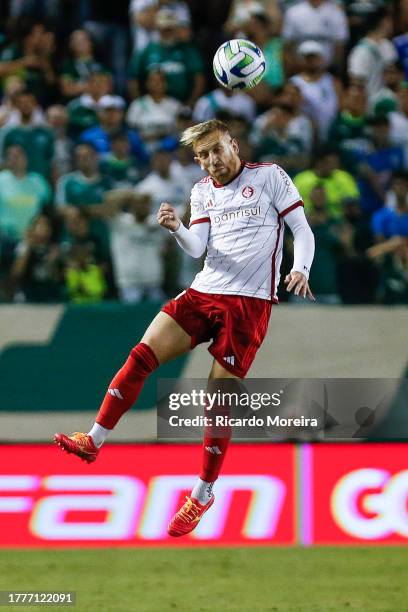 Pedro Henrique of Internacional heads the ball during the match News  Photo - Getty Images