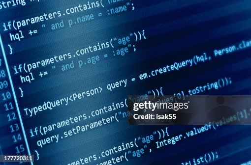 Program Code Whole Screen A Picture Of A Monitor Screen Showing Some Program Code High-Res Stock ...