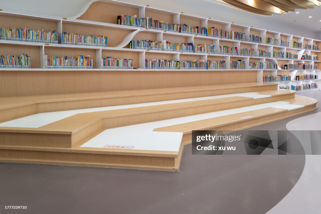Interior library stairs