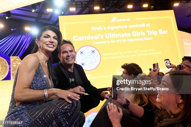 In a Jersey State of Mind: Part 2" Panel from Caesars Forum in Las Vegas, NV on Sunday, November 5, 2023 -- Pictured: Teresa Giudice, Luis Ruelas --