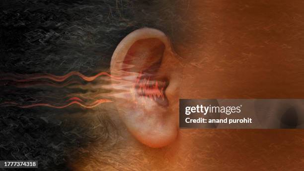 noise pollution, a health threat - öra bildbanksfoton och bilder