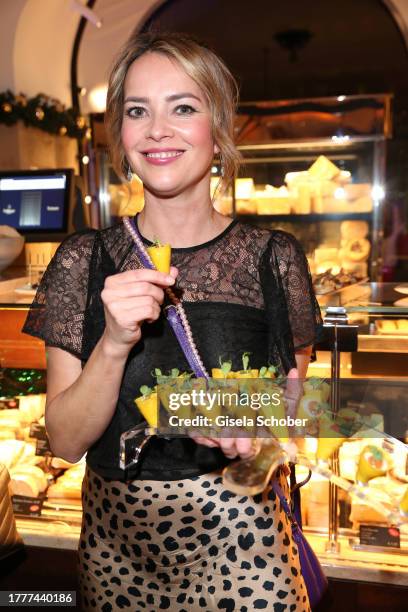 Laura Osswald during the VIP Champagne Night at Dallmayr Delikatessenhaus on November 11, 2023 in Munich, Germany.