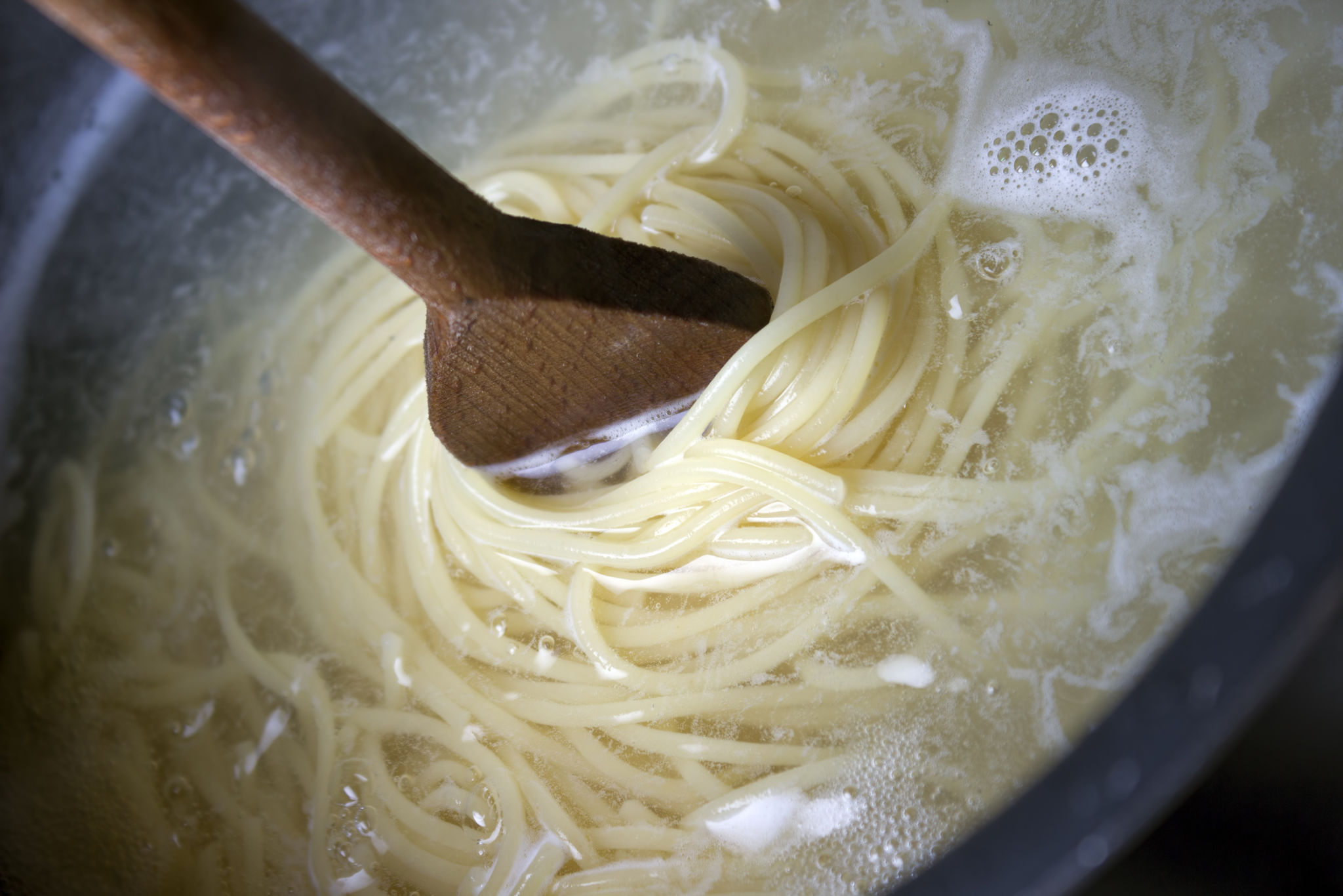 freshly cooked pasta