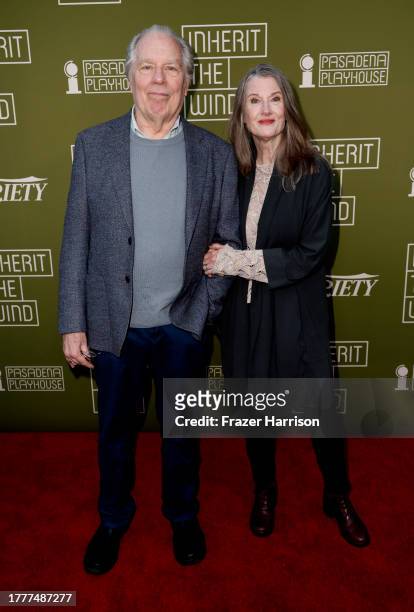 Michael McKean, Annette O'Toole attend the Opening Night Red Carpet For "Inherit The Wind" at Pasadena Playhouse on November 05, 2023 in Pasadena,...