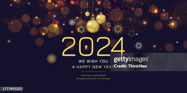 happy new year background with fireworks. - happy new year background stock illustrations