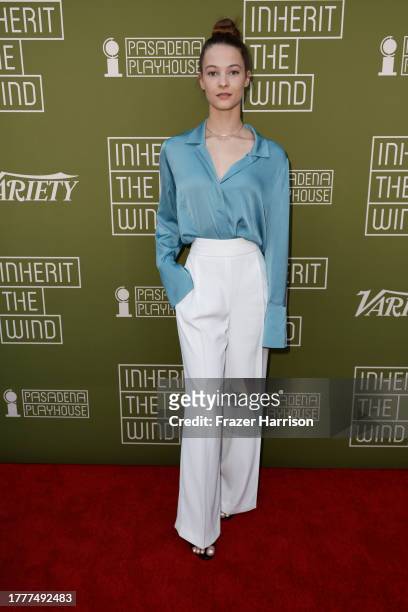 Avery Pohlattends the Opening Night Red Carpet For "Inherit The Wind" at Pasadena Playhouse on November 05, 2023 in Pasadena, California.