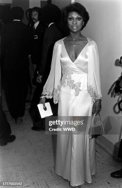 Lola Falana attends a party at the Miramar Hotel in Los Angeles, California, on January 31, 1977.