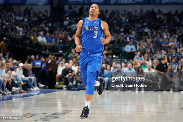 Grant Williams of the Dallas Mavericks runs up the court during the first half against the Charlotte Hornets at American Airlines Center on November...