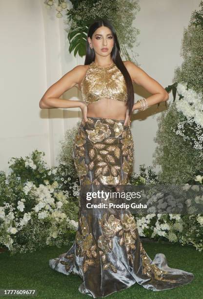 Nora Fatehi attends Manish Malhotra's Diwali Bash on November 05, 2023 in Mumbai, India