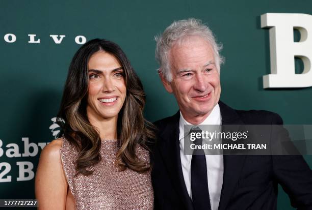 Former professional tennis player John McEnroe and guest arrive for the 2023 Baby2Baby Gala in Los Angeles, California, on November 11, 2023. This...