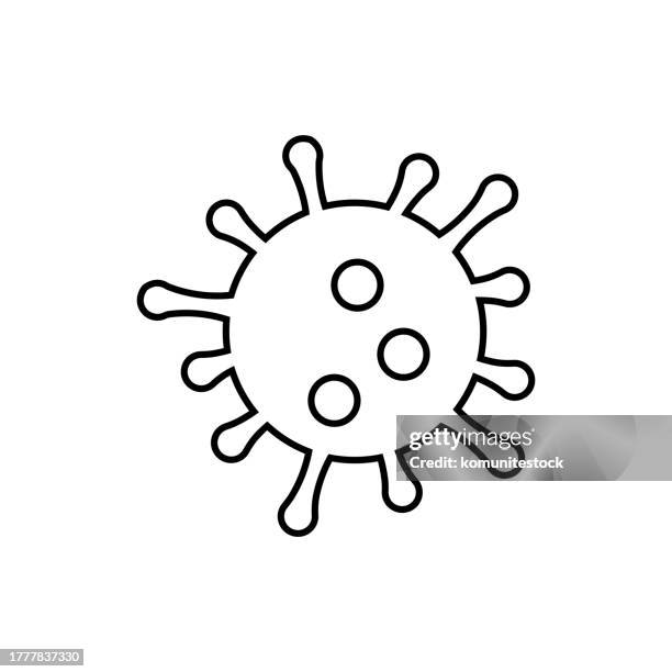virus line icon vector illustration. icon design for logo, mobile app, website, ui, ux, sign, symbol. - immune system stock illustrations