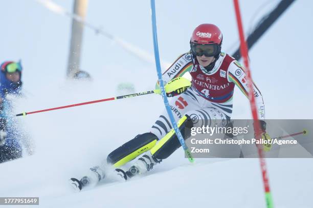 Lena Duerr of Team Germany competes during the Audi FIS Alpine Ski World Cup Women's Slalom on November 12, 2023 in Levi, Finland.