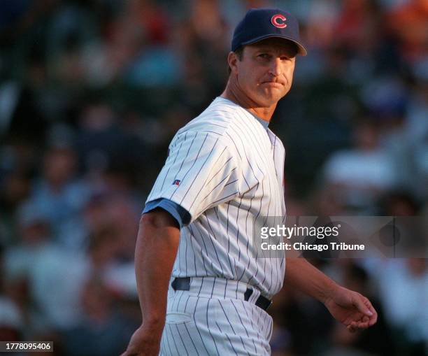 Chicago Cubs manager Jim Riggleman during a game against the Milwaukee Brewers on Sept. 18, 1999.