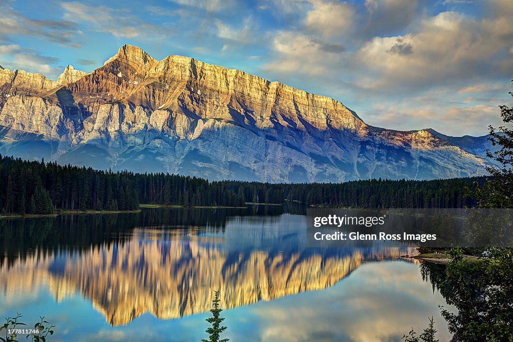 Two Jack Lake Afterglow at Banff