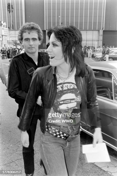 Joan Jett of the Runaways attends an awards ceremony at the Palladium in Hollywood, California, on September 16, 1977.