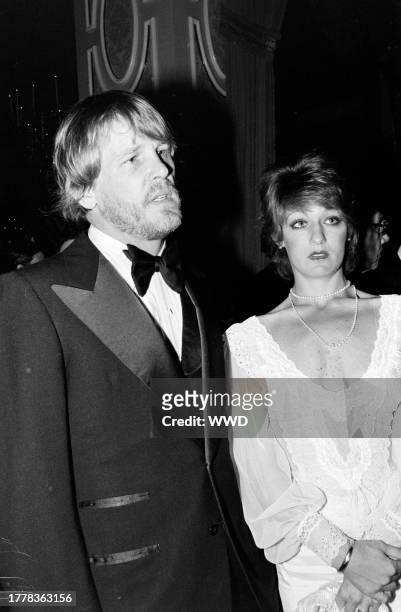 Nick Nolte and Sharyn Haddad attend an American Film Institute event at the Beverly Hilton Hotel in Beverly Hills, California, on March 3, 1980.