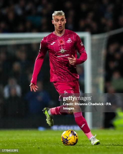 Swansea City's Jay Fulton in action during the Sky Bet Championship match at Portman Road, Ipswich. Picture date: Saturday November 11, 2023.