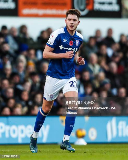 Ipswich Town's George Hirst in action during the Sky Bet Championship match at Portman Road, Ipswich. Picture date: Saturday November 11, 2023.