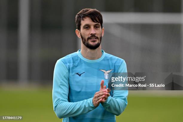 Luis Alberto of SS Lazio during a training session, ahead of their UEFA Champions League group E match against Feyenoord, at Formello sport centre on...