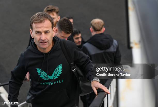 Newcastle United's Sporting Director Dan Ashworth leaves the Newcastle Airport enroute to Germany for Champions League Match against Dortmund FC on...