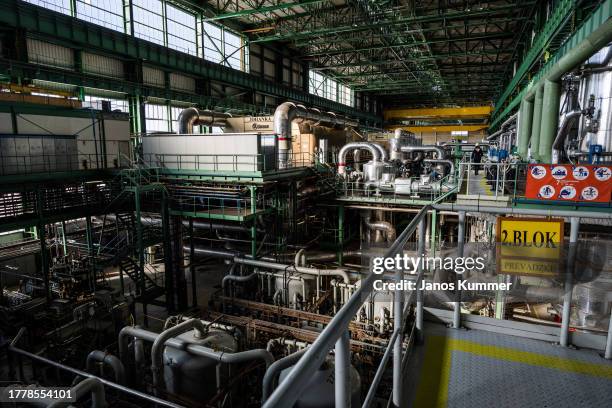 General view shows the turbine hall of the reactor of the third unit at Mochovce nuclear power plant on November 6, 2023 in Mochovce, Slovakia. The...