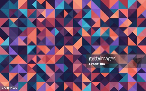 triangle textured shapes abstract pattern background - black history month abstract stock illustrations