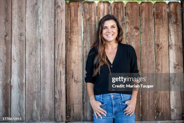 Actor Tiffani Thiessen is photographed for Los Angeles on September 19, 2023 at Johnny Rebs' True South in Long Beach, California. PUBLISHED IMAGE....