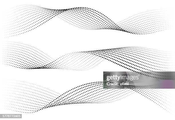 abstrakte wellenförmige linien - gepunktet stock-grafiken, -clipart, -cartoons und -symbole