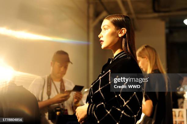 Bella Hadid backstage