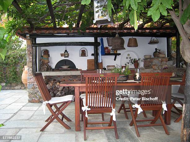 Haus von Ivan Rebroff, Ägäisches Meer, Ägäis, Insel Skopelos, Griechenland, Europa, Homestory, Terrasse,