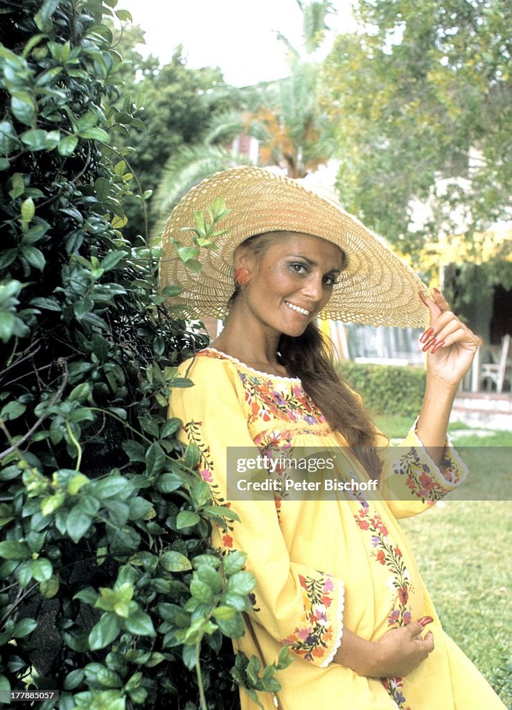 Daliah Lavi-Gans (schwanger), Sunset Island, Miami Beach, Florid