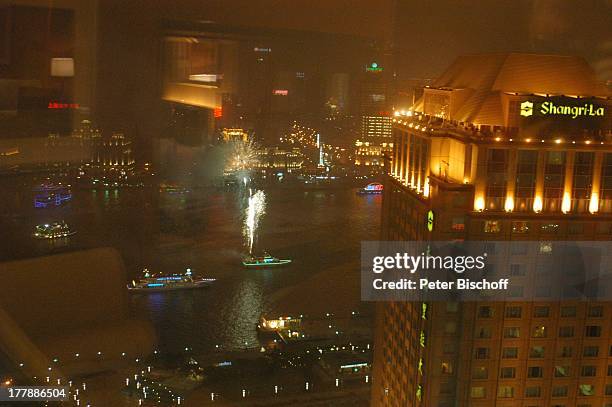 Hotel "Shangri-La" , Blick auf Prachtstraße "Bund", Stadtteil Pudong, Shanghai, China, Asien, Skyline, Fluss "HuangPu", Reise,