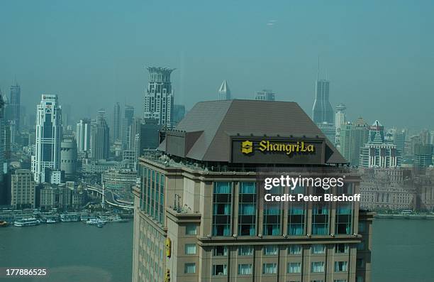 Hotel "Shangri-La" , Blick auf Prachtstraße "Bund", Stadtteil Pudong, Shanghai, China, Asien, Skyline, Fluss "HuangPu", Reise,