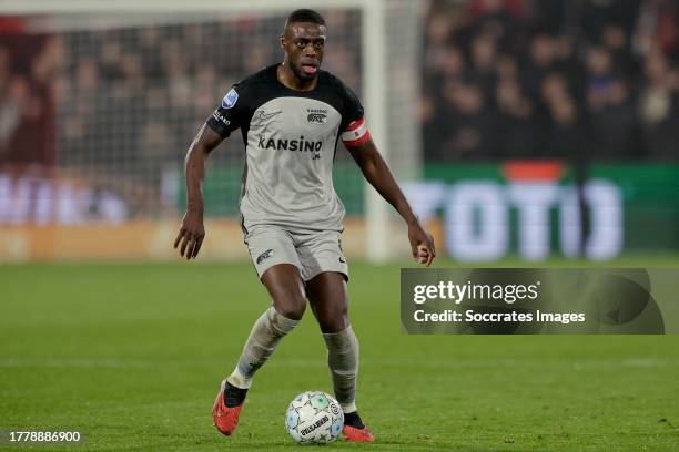 Bruno Martins Indi of AZ Alkmaar during the Dutch Eredivisie match between Feyenoord v AZ Alkmaar at the Stadium Feijenoord on November 12, 2023 in...