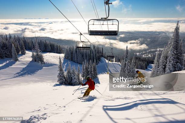 skiing - ski lift stock pictures, royalty-free photos & images