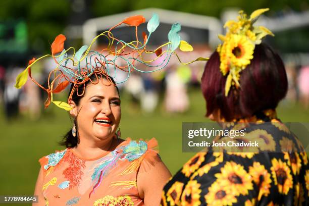 Racegoers are seen during Melbourne Cup Day at Flemington Racecourse on November 07, 2023 in Melbourne, Australia.