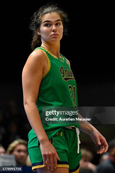 Maddy Westbeld of Notre Dame looks on during the Aflac Oui Play match ...