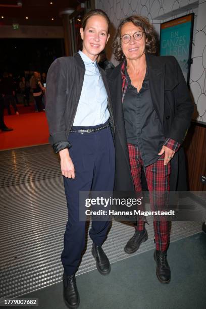 Lisa Bitter and Ulrike Folkerts attend the premiere of "Ein Ganzes Leben" at Astor Film Lounge on November 06, 2023 in Munich, Germany.