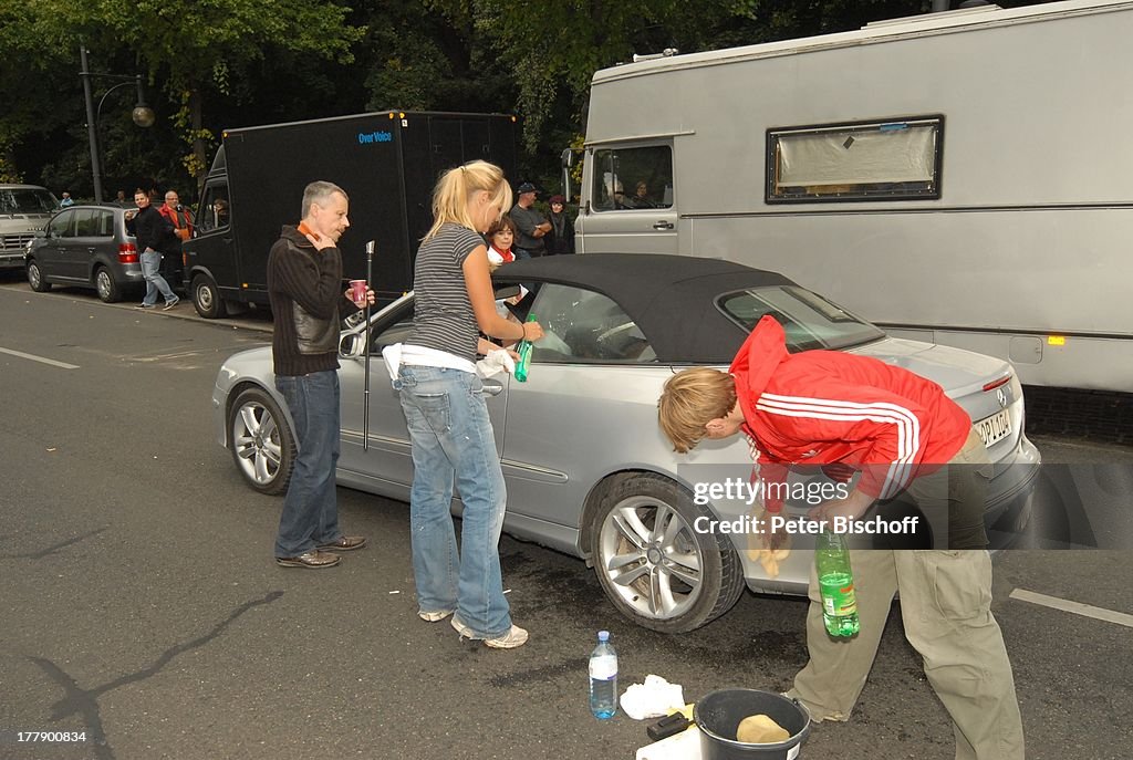 Stuntman (mit Geh-Stock), Mitglieder Dreh-Team, Dreharbeiten zum