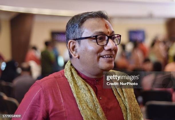 Sundararaman Ramamurthy, Managing Director and Chief Executive Officer of Bombay Stock Exchange attends a special ''muhurat'' trading session for...