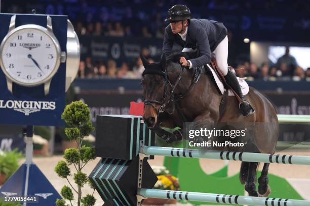 Steve Guerdat riding Venard de Cerisy in action during the barrage of CSI5* - W Longines FEI World Cup Competition presented by Scuderia 1918 -...