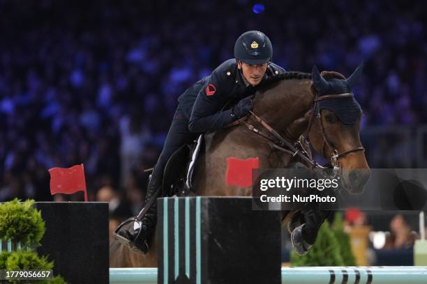 Lorenzo De Luca riding Cappuccino 194 in action during the CSI5* - W Longines FEI World Cup Competition presented by Scuderia 1918 - Verona Jumping...