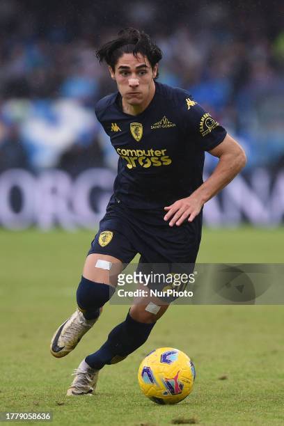 Matteo Cancellieri of Empoli FC during the Serie A TIM match between SSC Napoli and Empoli FC at Stadio Diego Armando Maradona Naples Italy on 12...