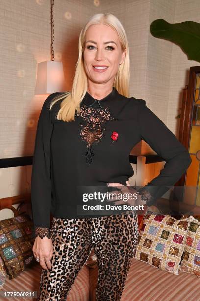 Denise van Outen attends the We Free Women x Tamzin Outhwaite launch party at 20 Berkeley, Mayfair on November 12, 2023 in London, England.