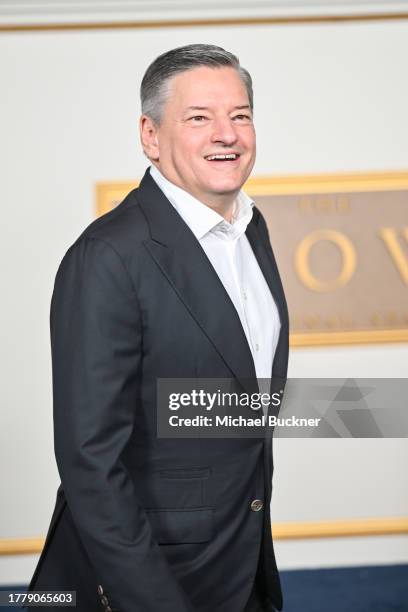 Ted Sarandos at "The Crown" Season 6 Part 1 premiere held at Westwood Regency Village Theatre on November 12, 2023 in Los Angeles, California.