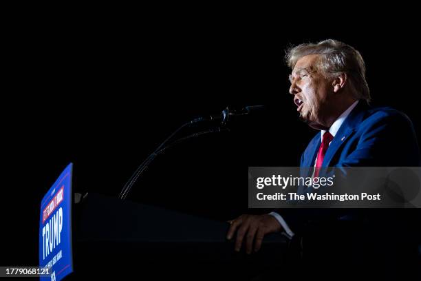 Hialeah, FL Former President Donald Trump speaks at a campaign rally on Wednesday, Nov. 08 in Hialeah, FL.