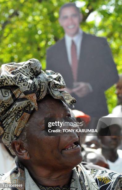 Sarah Obama, a grand mother of America's President elect Barack Obama, gives a press conference at her residence on November 5, 2008 in the village...