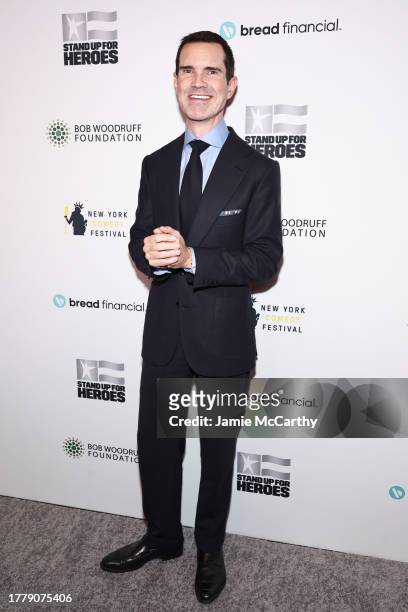Jimmy Carr attends the 17th Annual Stand Up For Heroes Benefit presented by Bob Woodruff Foundation and NY Comedy Festival at David Geffen Hall on...